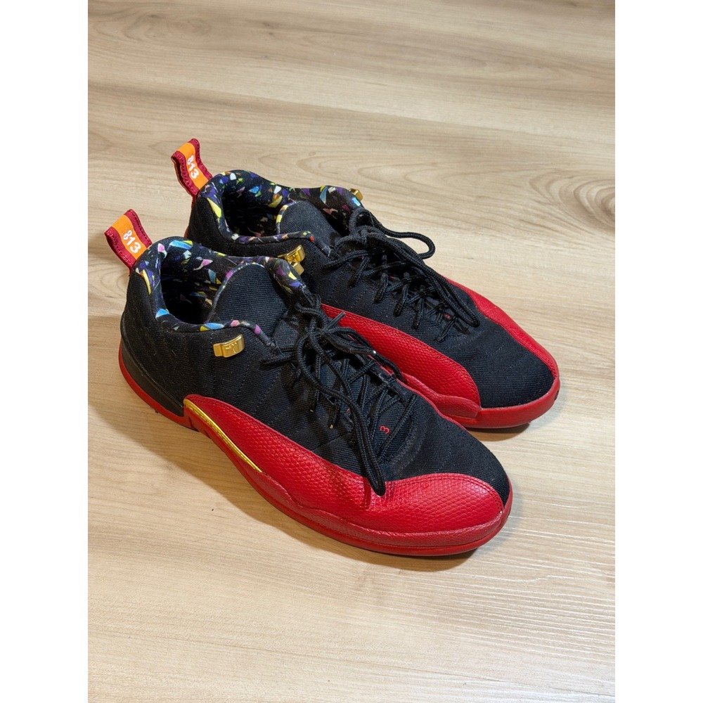 Air Jordan 12 Retro Low SE Super Bowl LV Black Red Gold 10 Mens DC1059-001